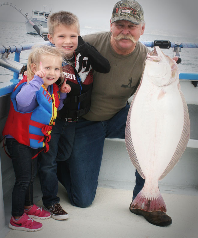 Family Fishing for Halibut on San Francisco Bay